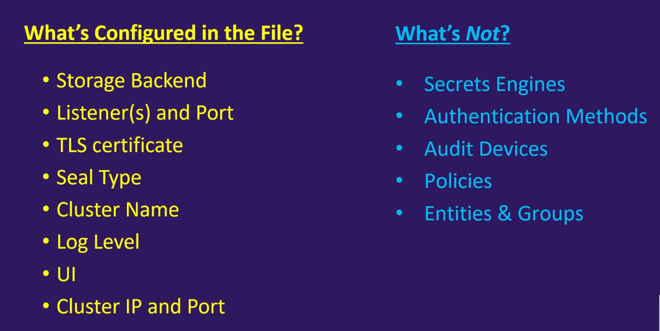 Vault Configuration File